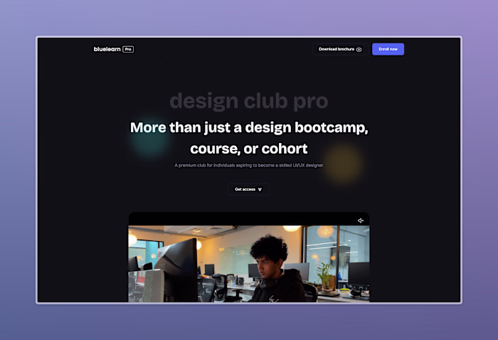 Website Landing page - bluelearn design pro