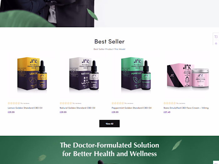 DRK CBD - Home Page Design