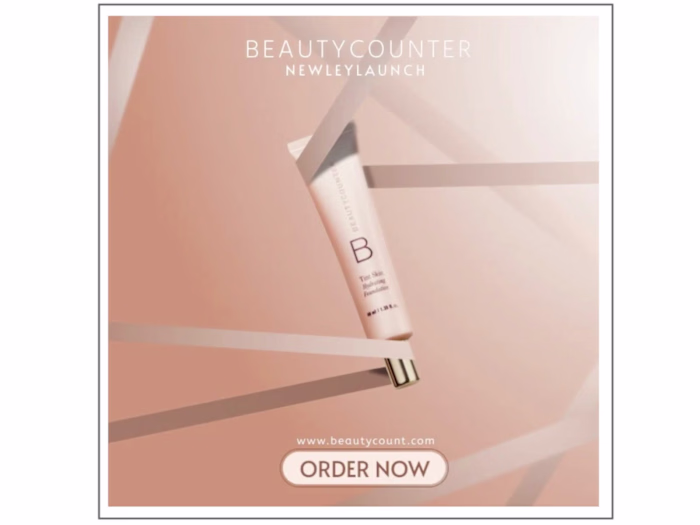 A beautiful social media post for a beauty brand