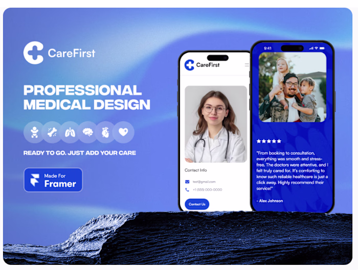 Carefirst : Clinic & Healthcare Website Framer Template