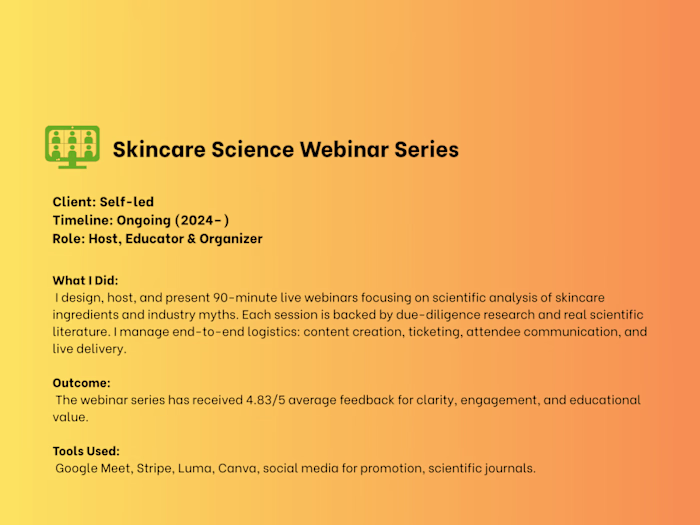 Cosmetic Formulation