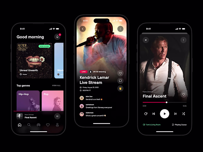 Concerts & Music Player - UI/UX