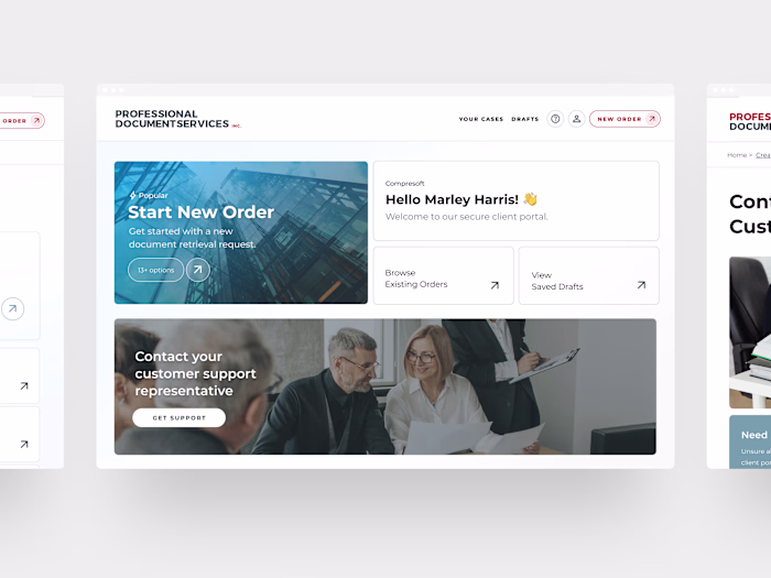 Product Design Client Portal - SaaS UX/UI