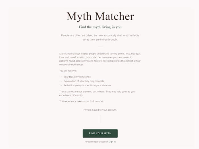 I built Myth Matcher to