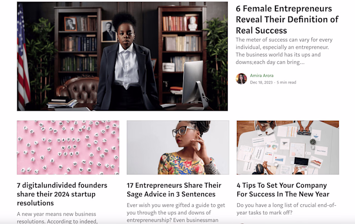 Engagement Heavy SEO Blogging On Women-Led Businesses & Startups