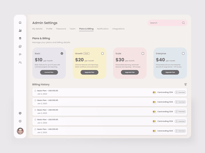 Admin Page With Node.js And Database