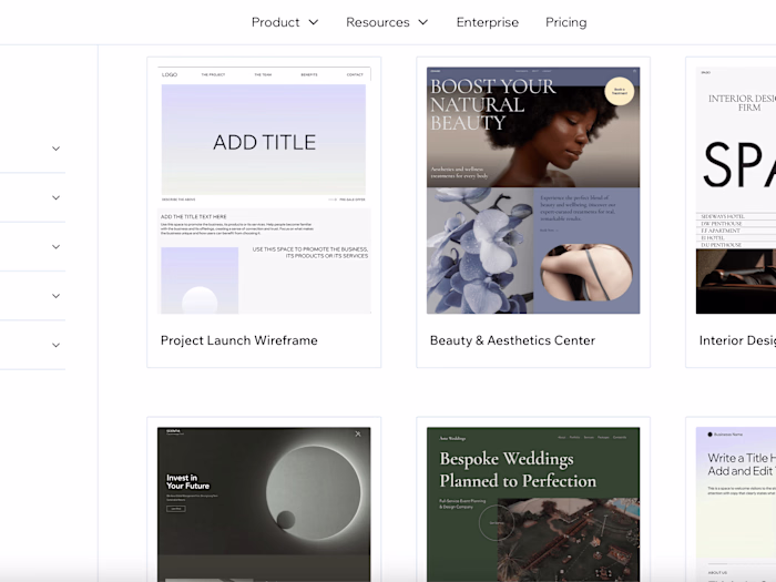 WIX Template-Based Design /Refresh