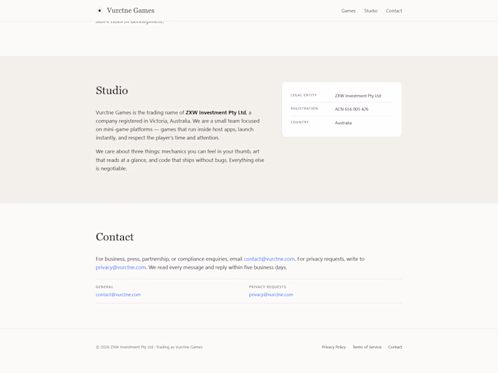 Vurctne Games — Independent Studio