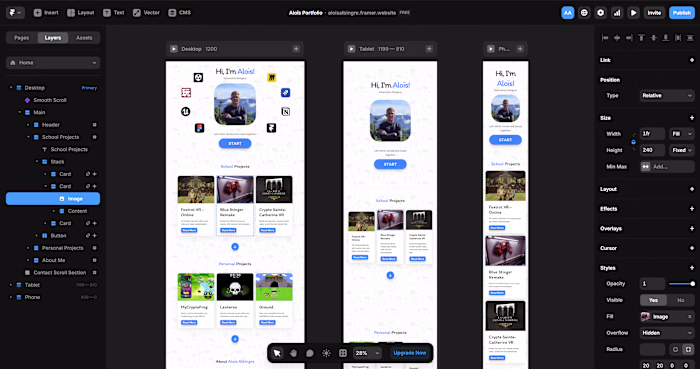 🕹️ Pro Responsive Framer Portfolio