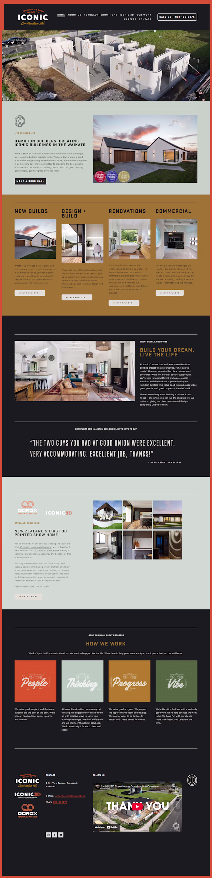 Iconic Construction – Website Design