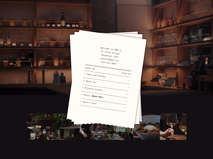 MĒR — Food & Beverage · Framer Template Development