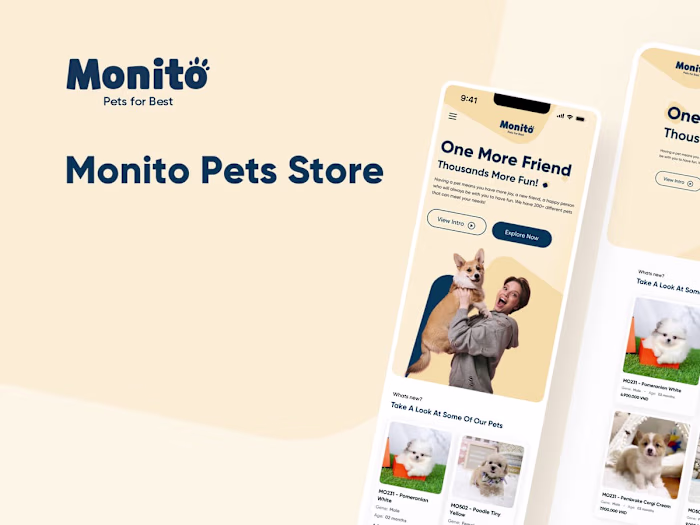 Monito Pets E-Commerce Development