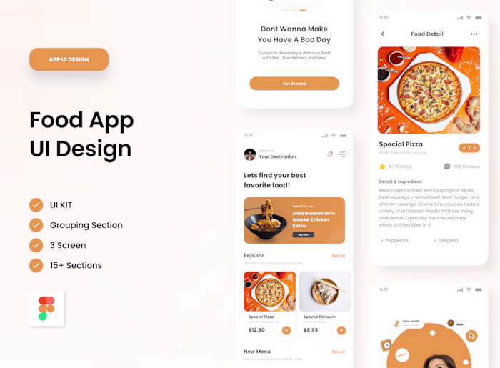 Food Mobile App UI Design