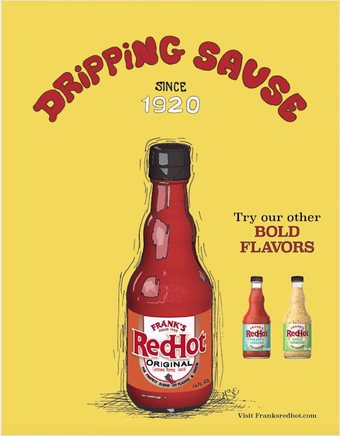 Creative Concept Illustration for Frank's Red Hot Ad