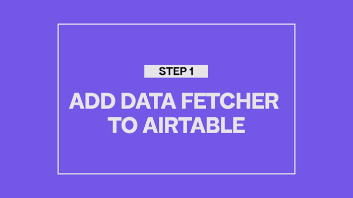 Data Fetcher Airtable API - YouTube