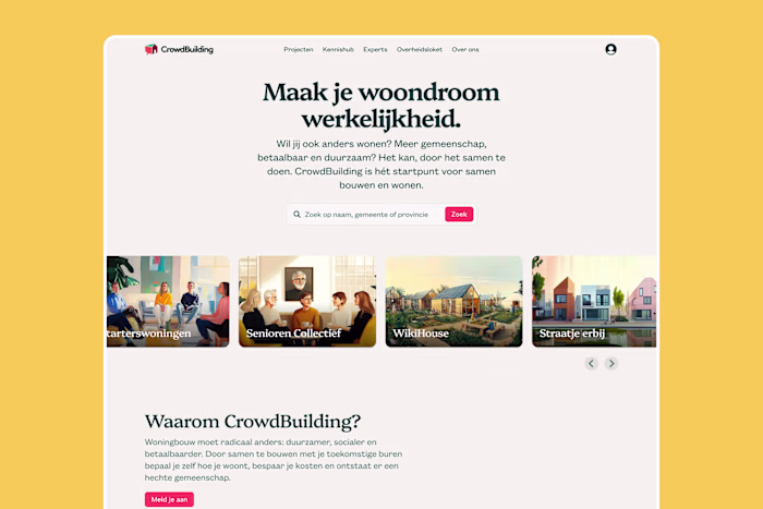 Webflow platform for CrowdBuilding