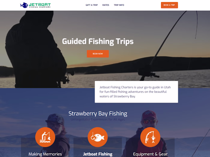 Jetboat Fishing Charters Website: Online Bookings Made Easy!