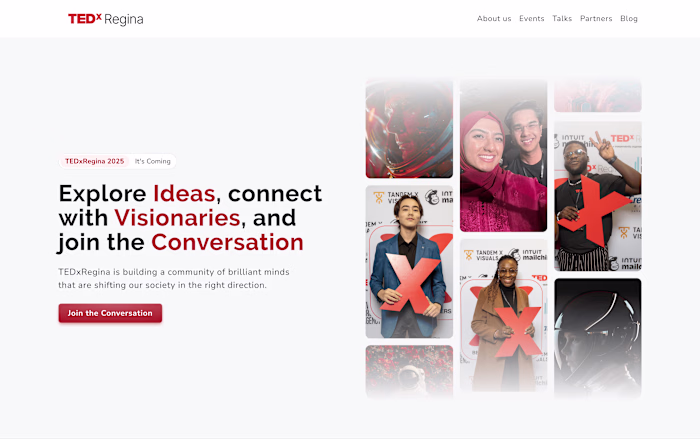 TEDxRegina Website Redesign: Website Design & Framer Development