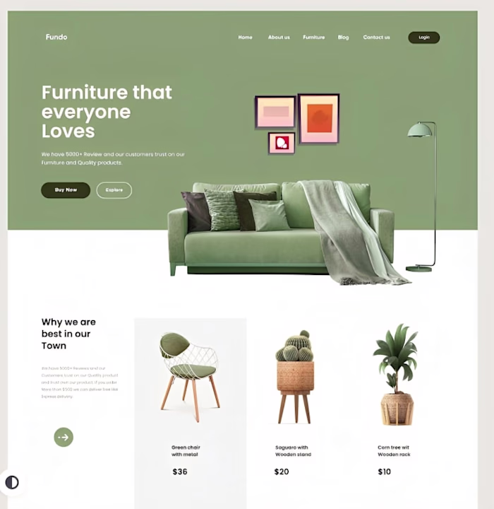 Modern Furniture E-Commerce Website UI Design