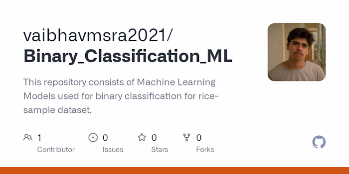 Rice Grain Species Classification using Machine Learning