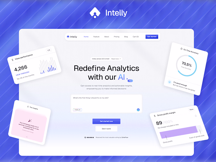 Intelly: A Modern SaaS Template Built in Framer