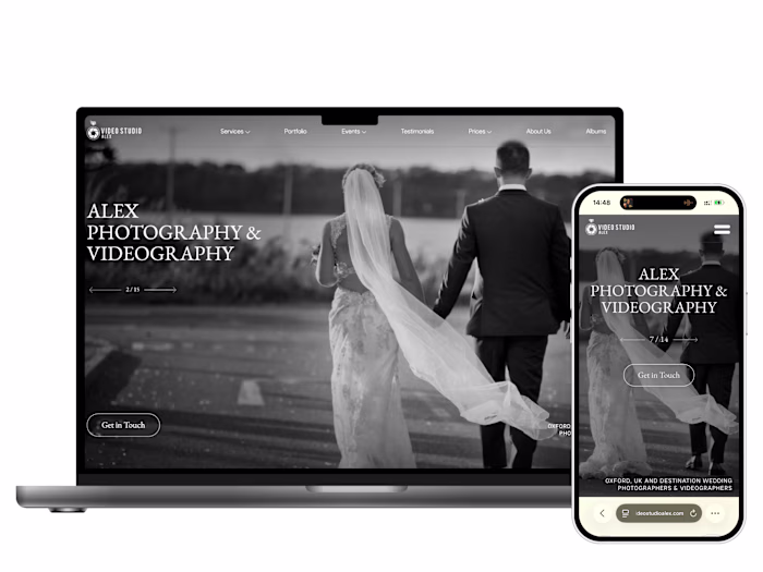 Wedding Photography | Design, Webflow development and SEO