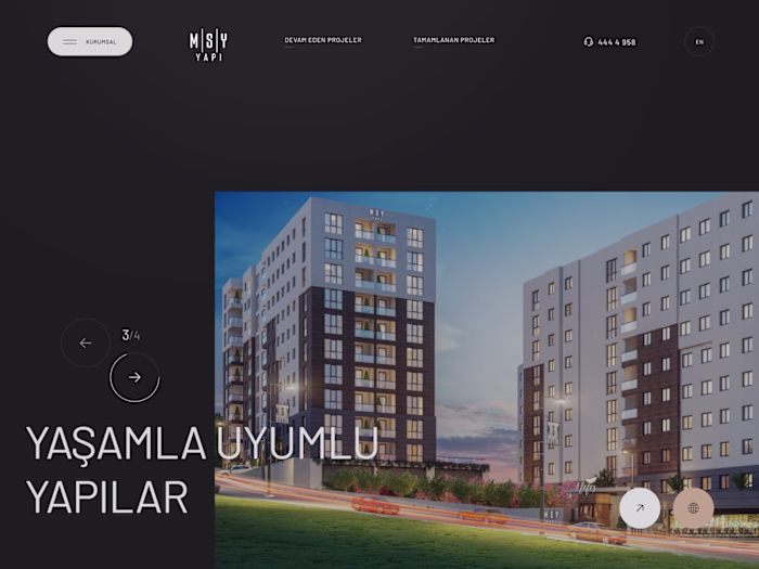 Construction Brand Website UI