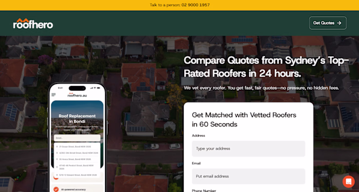 AI-Powered Web App Development for Roofhero