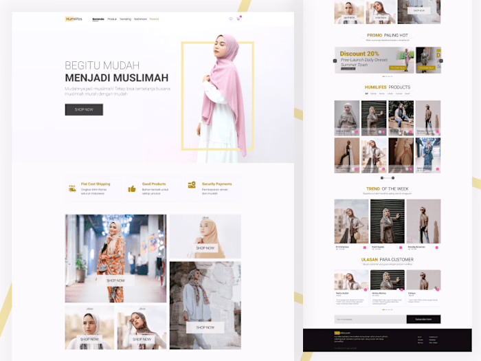 Landing Page Humilifes - Fashion Store Muslimah