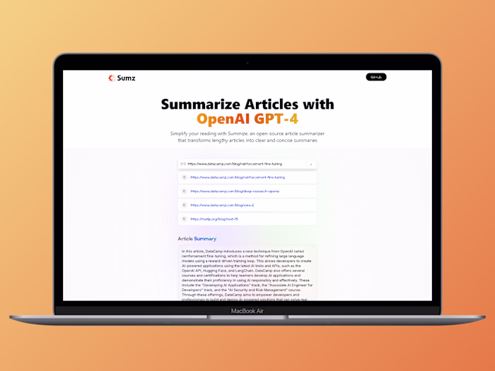 SumZ – AI-Based Article Summarizer
