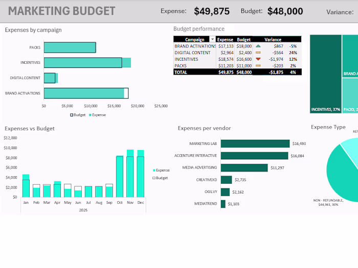 From Chaos to Clarity: MARKETING BUDGET ROI DASHBOARD📊 The ...