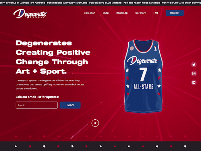 Degenerate All Stars - Brand & Website Design