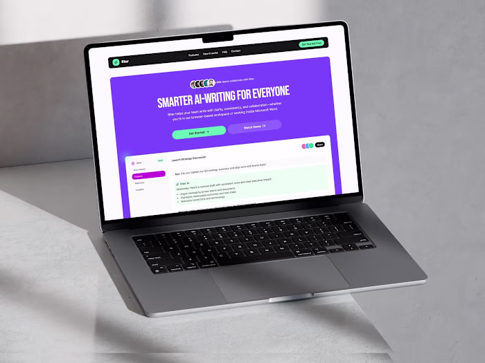 Riter: SaaS Landing Page in MagicPath