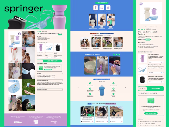 Springer | Product Detail Page using Replo