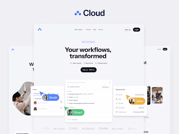 Cloud - a SaaS Framer Template