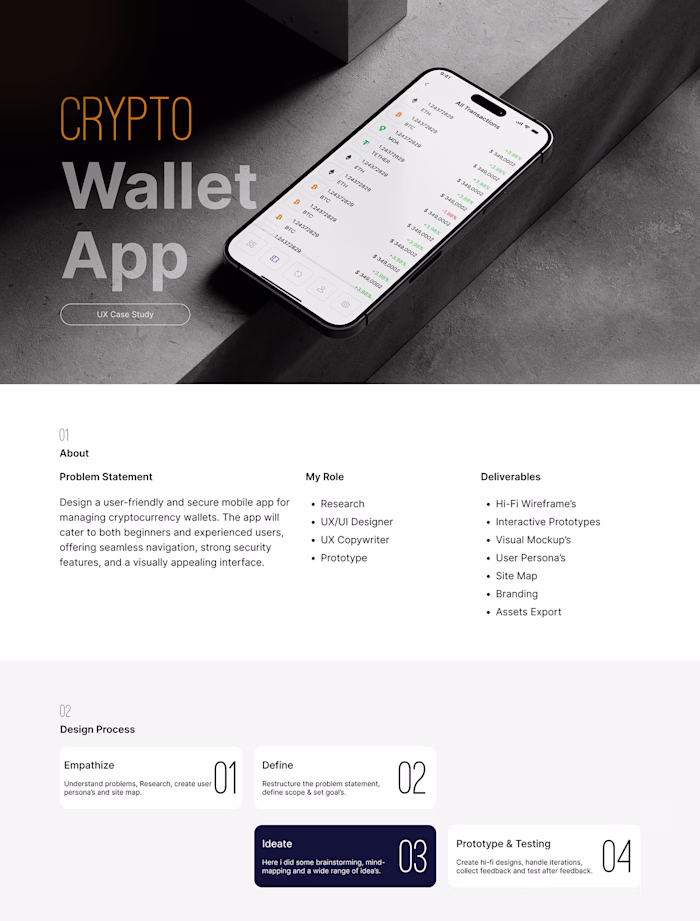 Crypto Wallet App Design