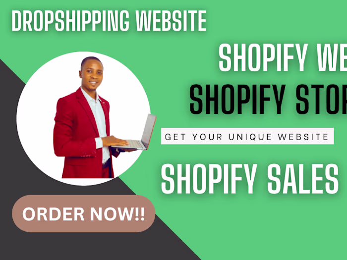 You'll get Shopify Website design redesign shopify dropshipping 