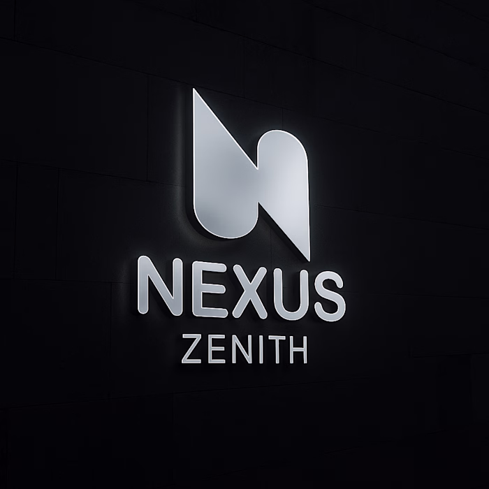 Letter N and Z combine Nexus Zenith Technology Company Logo....