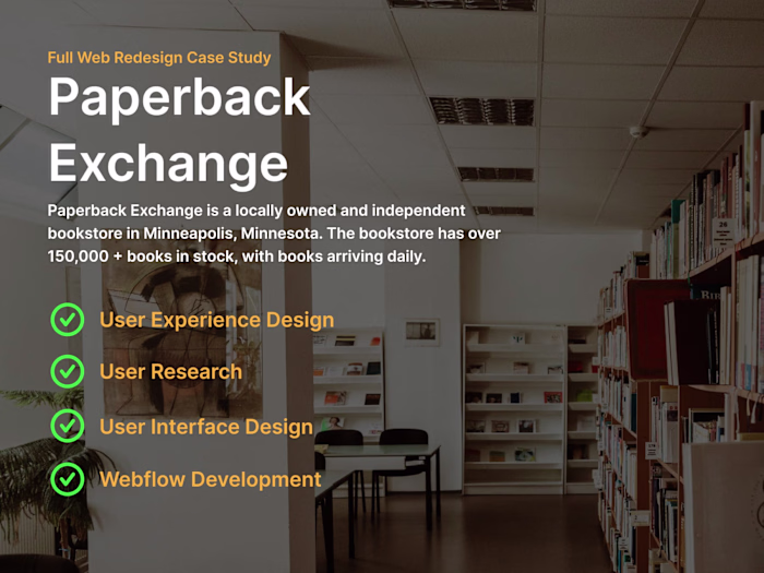 Paperback Exchange Full Website Redesign Case Study