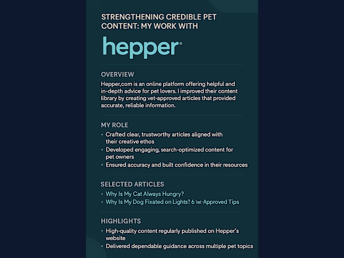 My Work with Hepper