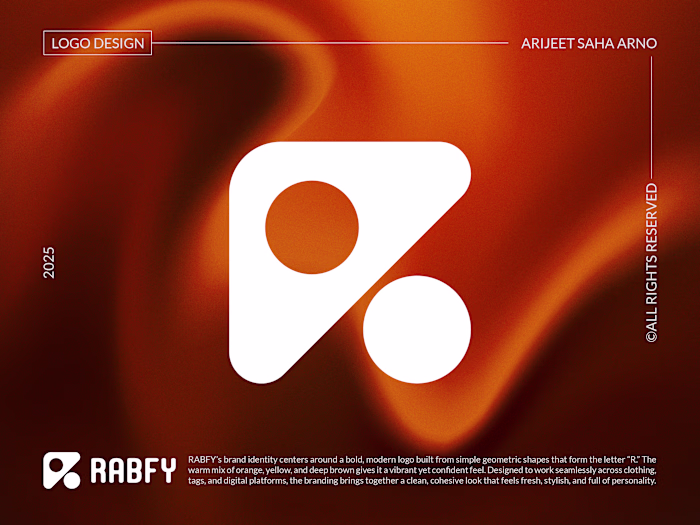 Letter R Logo for a Fashion Clothing Brand The concept blend...