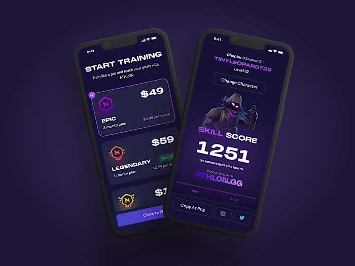 🎮 Training Platform for Fortnite Players UX/UI Design