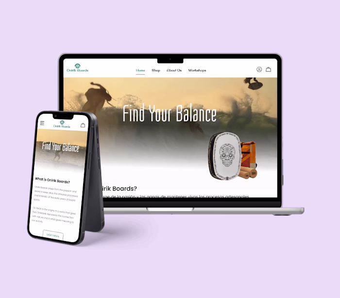 eCommerce and Video Hub for a Board Sports Startup