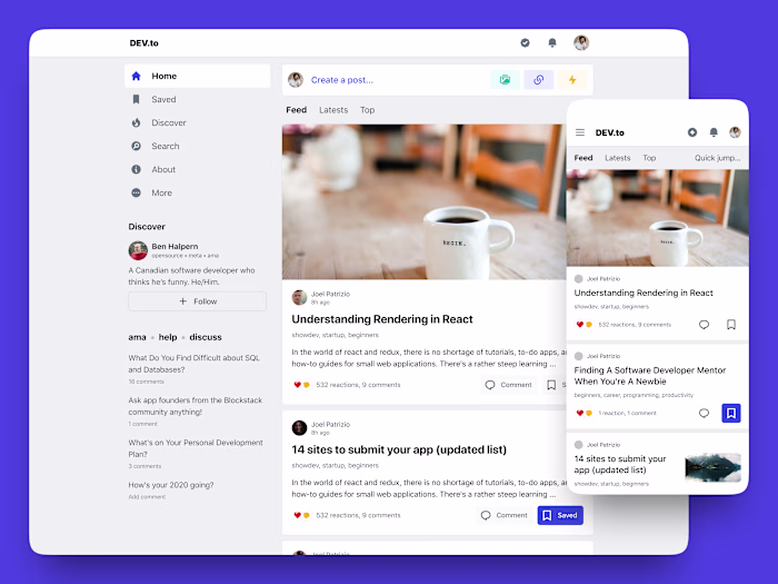 DEV.to – social network template