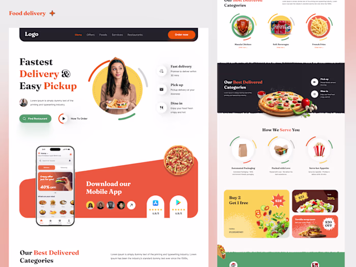 Food Delivery Landing Page