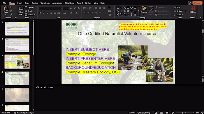 Ohio Certified Volunteer Naturalist Cincinnati template build