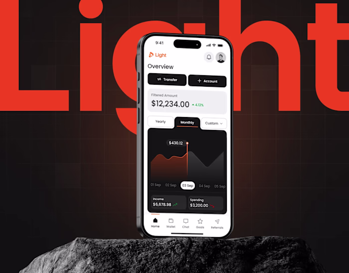 UX/UI Design for Finance Mobile App with AI