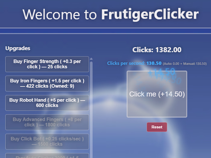 Frutiger Aero Clicker Game