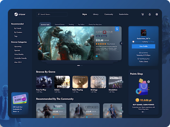 Steam Redesign