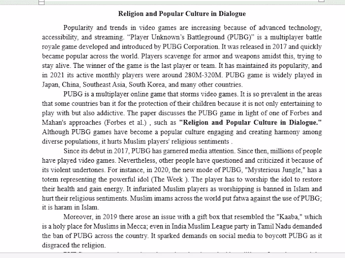 Religion and Popular Culture 